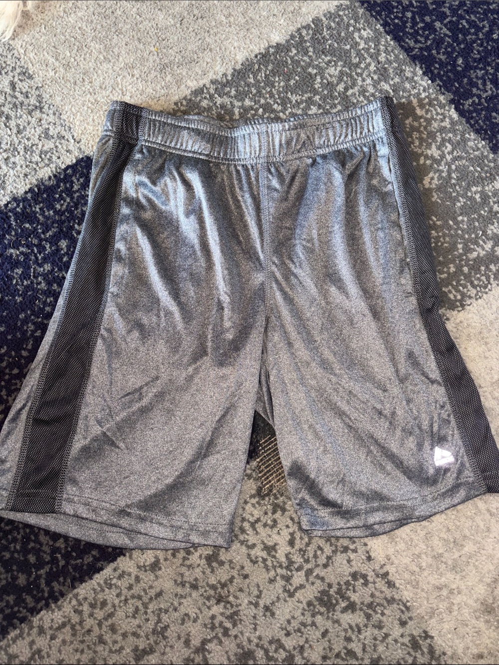 RBX Men's Grey Athletic Mesh-Panel Shorts
